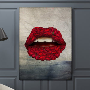 Sexy Lips Canvas Wall Art