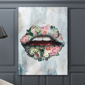 Sexy Lips Canvas Wall Art