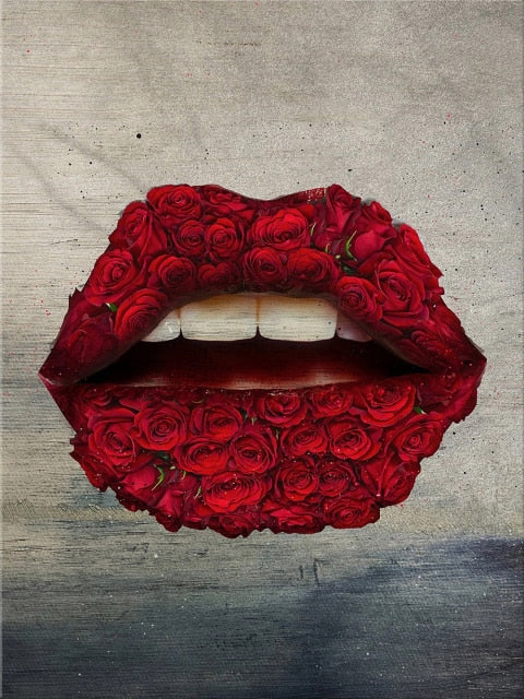 Sexy Lips Canvas Wall Art