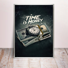 Load image into Gallery viewer, Time Is Money Motivational Art
