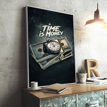 Load image into Gallery viewer, Time Is Money Motivational Art
