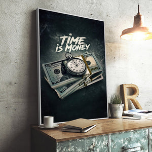 Time Is Money Motivational Art