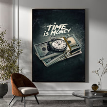 Load image into Gallery viewer, Time Is Money Motivational Art
