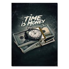 Load image into Gallery viewer, Time Is Money Motivational Art
