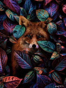 Modern Fox Floral Art