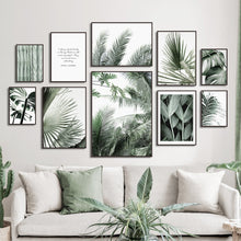 Load image into Gallery viewer, Green Tropical Plant Wall Art
