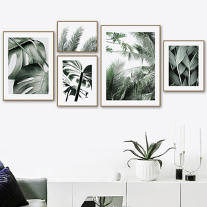 Green Tropical Plant Wall Art