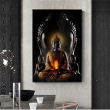 Charger l&#39;image dans la galerie, Meditation Golden Buddha Statue Art
