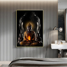 Charger l&#39;image dans la galerie, Meditation Golden Buddha Statue Art
