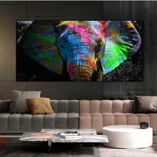 Charger l&#39;image dans la galerie, Graffiti Art Colorful Elephant
