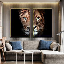 Charger l&#39;image dans la galerie, Lion And Lioness Wall Art Photography
