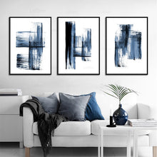 Load image into Gallery viewer, Navy Blue Period Modern Art
