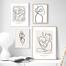 Load image into Gallery viewer, Abstract Line Minimalist Art
