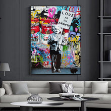 Charger l&#39;image dans la galerie, Einstein &#39;&#39;Love Is The Answer&#39;&#39; - Mr. Brainwash Canvas Art
