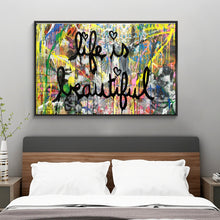 Load image into Gallery viewer, Life Is Beautiful Graffiti Art
