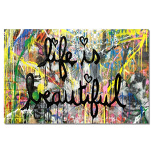 Load image into Gallery viewer, Life Is Beautiful Graffiti Art
