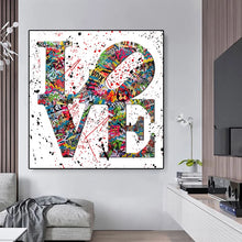 Load image into Gallery viewer, Graffiti LOVE Art Canvas
