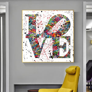 Graffiti LOVE Art Canvas