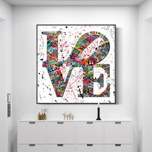 Graffiti LOVE Art Canvas