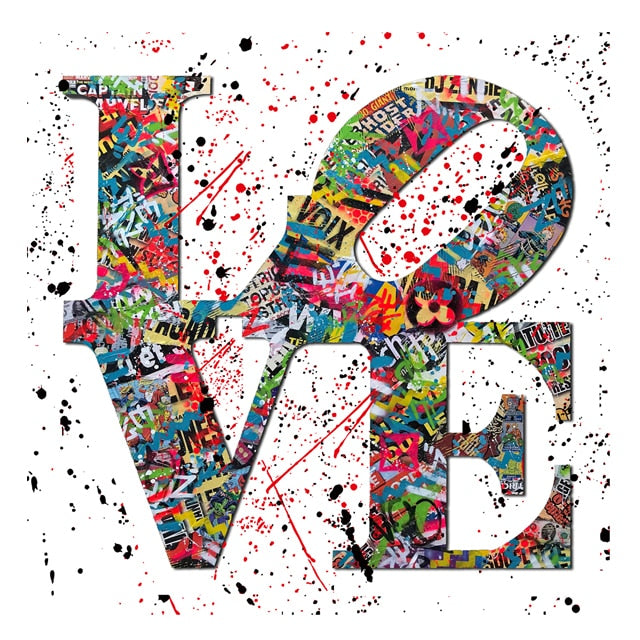 Graffiti LOVE Art Canvas