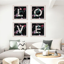 Load image into Gallery viewer, L.O.V.E Floral Canvas Art
