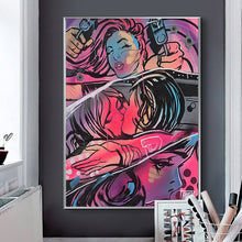 Load image into Gallery viewer, Pop Lovers Kiss Art
