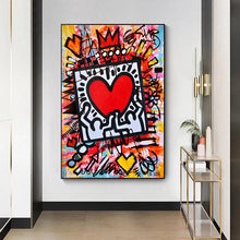 Load image into Gallery viewer, Man Holding Heart Graffiti Art
