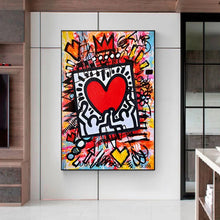 Load image into Gallery viewer, Man Holding Heart Graffiti Art
