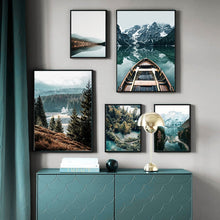 Load image into Gallery viewer, Nordic Escape To The Mountain Lake Art Print Set
