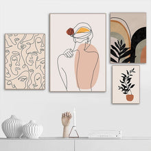 Load image into Gallery viewer, Pink Abstract Figures &amp; Flowers
