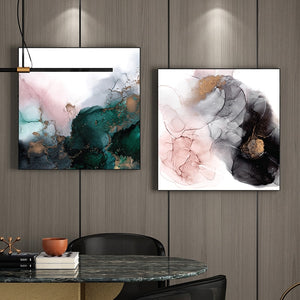 Modern Smoke Marble Pastel Color Art