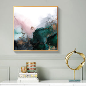 Modern Smoke Marble Pastel Color Art