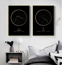 Charger l&#39;image dans la galerie, Constellation Zodiac Astronomy Wall Print
