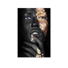 Load image into Gallery viewer, African Black and Gold Woman Modern Art
