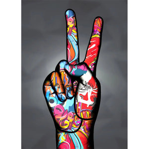 Peace Hand Graffiti Art