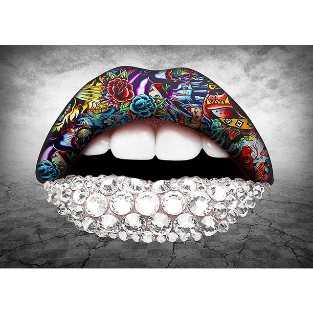Diamonds Graffiti Lips