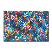 Load image into Gallery viewer, Banksy Colorful Love Hearts Graffiti Wall
