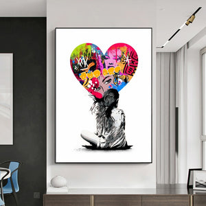 Pop Art Love Graffiti Art