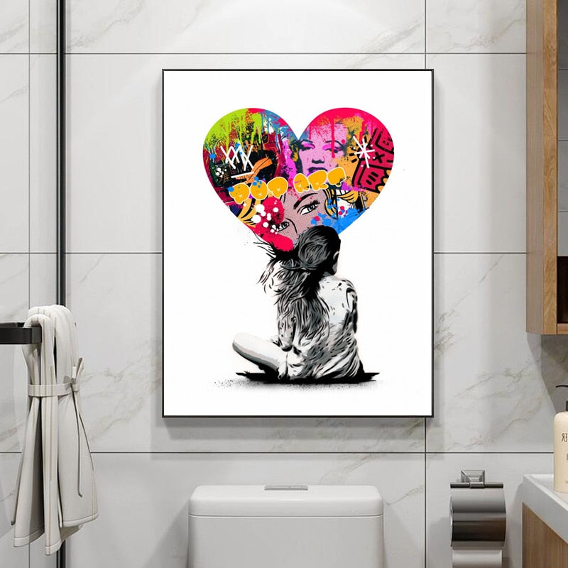 Fashion Women Art Canvas Painting And Graffiti Street Wall Art Posters And  Prints Decorative Picture For Living Room Home Decor - Buy Fashion Women Art  Canvas Painting And Graffiti Street Wall Art