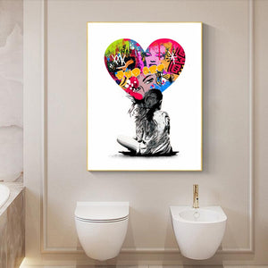 Pop Art Love Graffiti Art