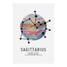 Load image into Gallery viewer, Zodiac Signs Constellation and Planets Art
