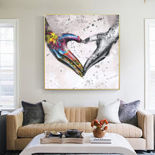 Load image into Gallery viewer, Gesture Heart Graffiti Art
