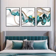 Charger l&#39;image dans la galerie, Nordic Blue Drift Over The Mountain Wall Art
