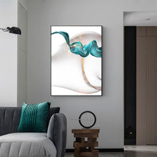 Charger l&#39;image dans la galerie, Nordic Blue Drift Over The Mountain Wall Art
