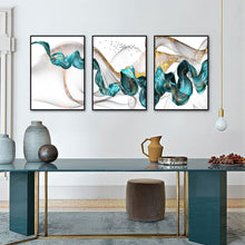 Load image into Gallery viewer, Nordic Blue Drift Over The Mountain Wall Art
