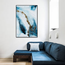 Load image into Gallery viewer, Modern Abstract Blue Sea Art
