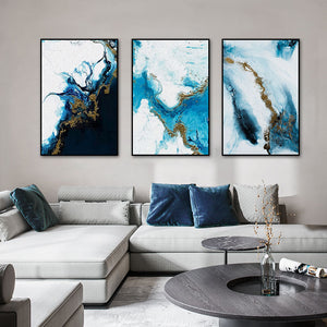 Modern Abstract Blue Sea Art