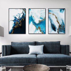 Modern Abstract Blue Sea Art