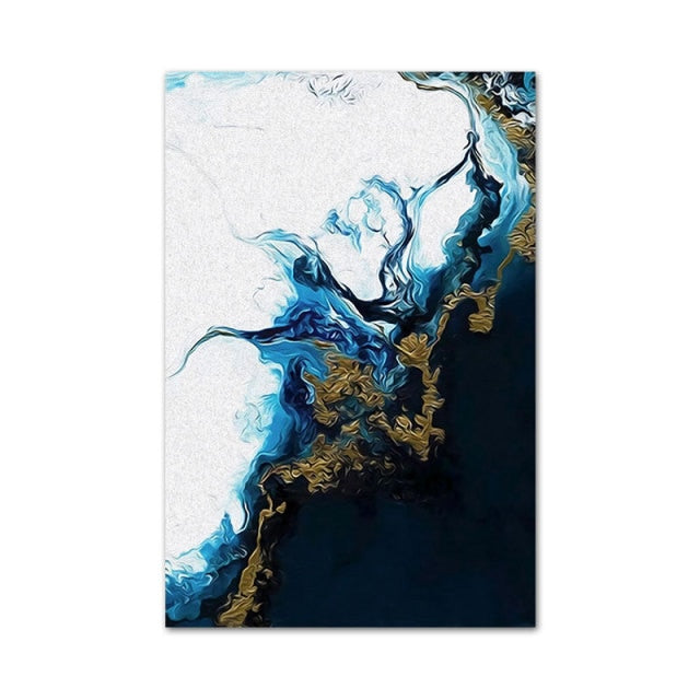 Modern Abstract Blue Sea Art