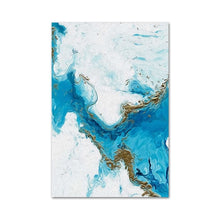 Load image into Gallery viewer, Modern Abstract Blue Sea Art
